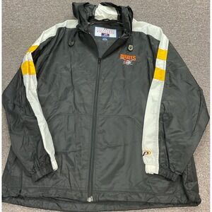 EUC! Vintage Pro Player MLB Pirates Black Drawstring‎ Zip Jacket - Size Mens M